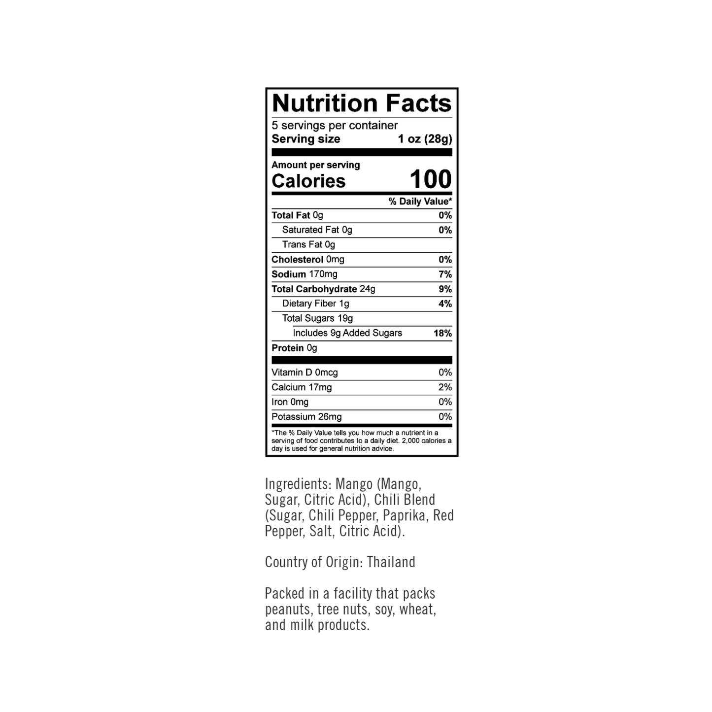 Chili Mango Slices (3 Pack of 5 oz bags)